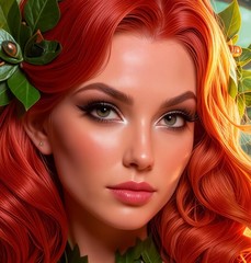 Sexy Poison Ivy Bad Girl Vixen Comic Book Metal Sign Wall Art 14″ x 11″