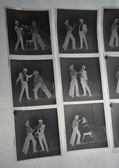 NEWLY FOUND! Hendrickson PHOTO Contact Sheet Proof & Negatives FIGHTING COWBOYS
