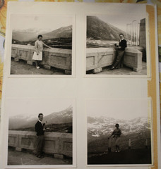 7x Photos 1968 Italy Passenger Car Fiat Cafe Dog Dog Mountains Woman Album Page JK