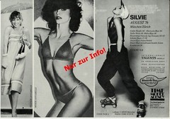 40x30cm Vintage Colour Fashion Photo 1974 Photo Model Silvie Switzerland Brief + Bra Underwear