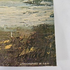 Vintage Art Treasures The Pond Nature Lithograph on Canvas Unframed 17.5 X 12