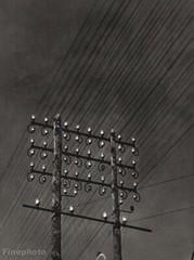 1929 Original Maurice Tabard Abstract Electric Power Lines Vintage Photo Gravure