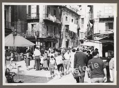 Photo Italy Palermo Mondello Market Street People Business Scene Sicily