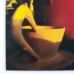White Mat Photo Tea Cup & Coffee Pot Landscape Americana Ltd Signed Color Print