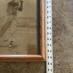 Hank Aaron Milwaukee Braves Numbered Photo 637/755 by Ken Davidoff Framed 11×14