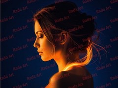 Girl in light Digital Image Ai Art Picture Photo Wallpaper Background Desktop