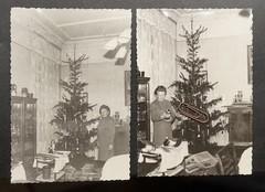 Photo View GDR Christmas Tree Crown Woman Portrait Lace Ornament Tinsel Lot