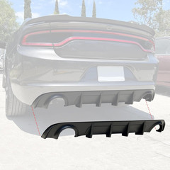 Rear Diffuser Compatible with 2015-2023 Dodge Charger Base & SXT Bumper GT Style
