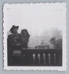 Stuttgart – Woman in Front of Castle Garden – Old Photo 1940s
