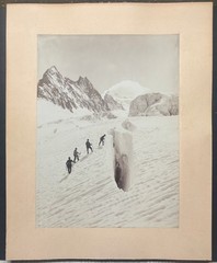 Original 1888 VITTORIO SELLA ‘Crevasse on Glacier Blanc’ Gelatin Silver PHOTO