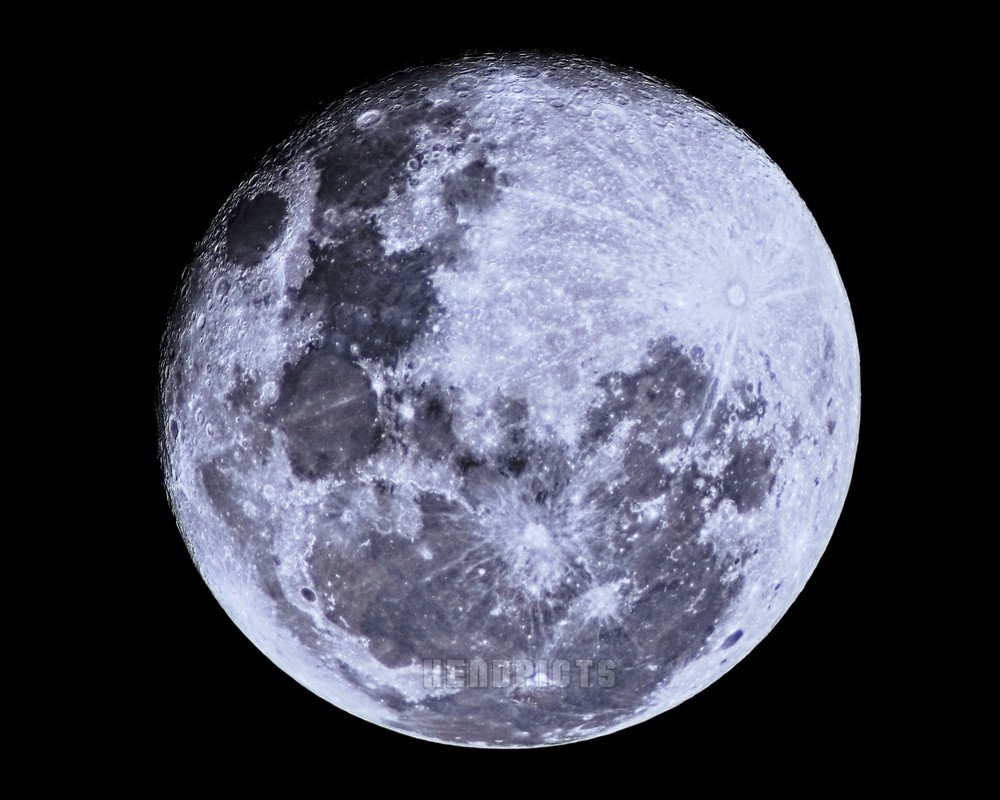 Moon Decor, 8×10 inch Print, 99 Percent Full Moon (Waning Gibbous Phase) M5707