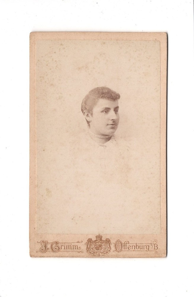 CDV photo lady portrait-Offenburg 1893