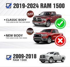for Ram 1500 Rear Step Bumper Compatible with 2009-2018 Dodge Ram 1500 & 2019-20