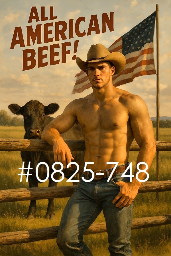 VINTAGE MALE PORTRAIT #0825-748 -cowboys series – free shipping in usa