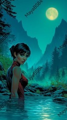 4 Swamp – Digital Image Picture Phone Background AI Art, 4 images