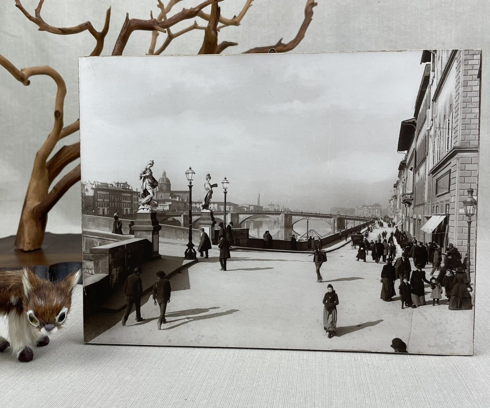 Alinari Collection Photograph Print on Wood Plaque~ Florence Ponte Santa Trìnita