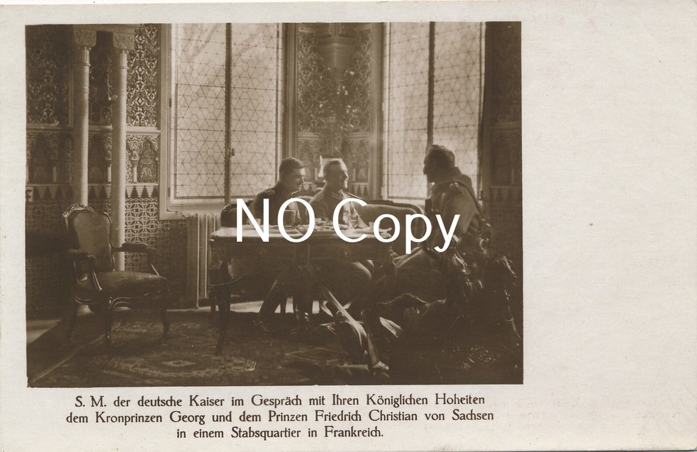 Photo PK Royal House Saxony Emperor in conversation with Crown Prince France x123