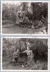 2 x People and Garden Gnomes – 1960s – Photo 10x7cm