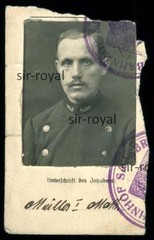 Reichsbahn Ausweisfoto mit Stempel Bahnhof Saarbrücken – Passfoto – Foto 5x8cm