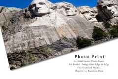 Mount Rushmore Photography Print: South Dakota Black Hills Presidents Picture