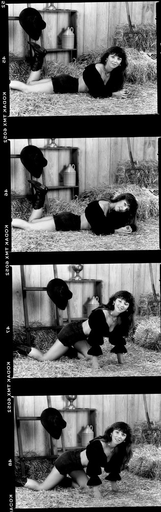 1 roll 15 negatives black & white medium format Kodak TMAX film sexy pin up