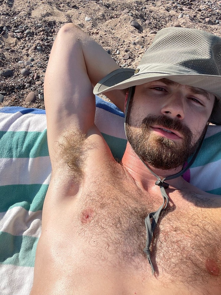 [B175] Male Model Showing Off Body To Viewer Fine Art Hunky Physique
