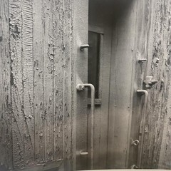 Weathered Railroad Boxcar Door Rails 4×5 Black White Glossy Photograph Original