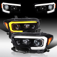 Compatible with 2016-2023 Toyota Tacoma, Left + Right Pair Headlamp Assembly, Sm