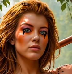 Sexy Cheetara Thundercats in Jungle Metal Sign Wall Art 10″ x 14″