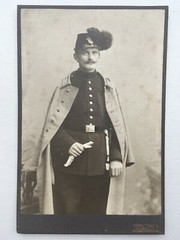 Plattenkamera Foto Original Alte Foto um 1900 11 x16.5 cm Soldat