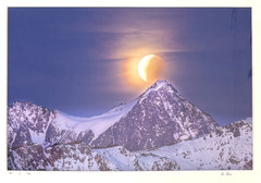 Dawn Eclipse Mt Ritter by Vern Clevenger, 18×22″ framed signed, COA, #37/500 NEW