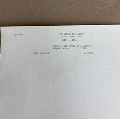 Thomas Moran “Flight Into Egypt” 1925 Authentication Photograph Signed/Typed