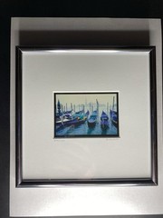 Jim Nilsen Photography Signed “Venice” Gondolas Italy #120 Framed Matted