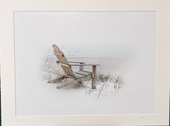 Adirondack Chair Photograph 16×20 In 18×24 Mat.