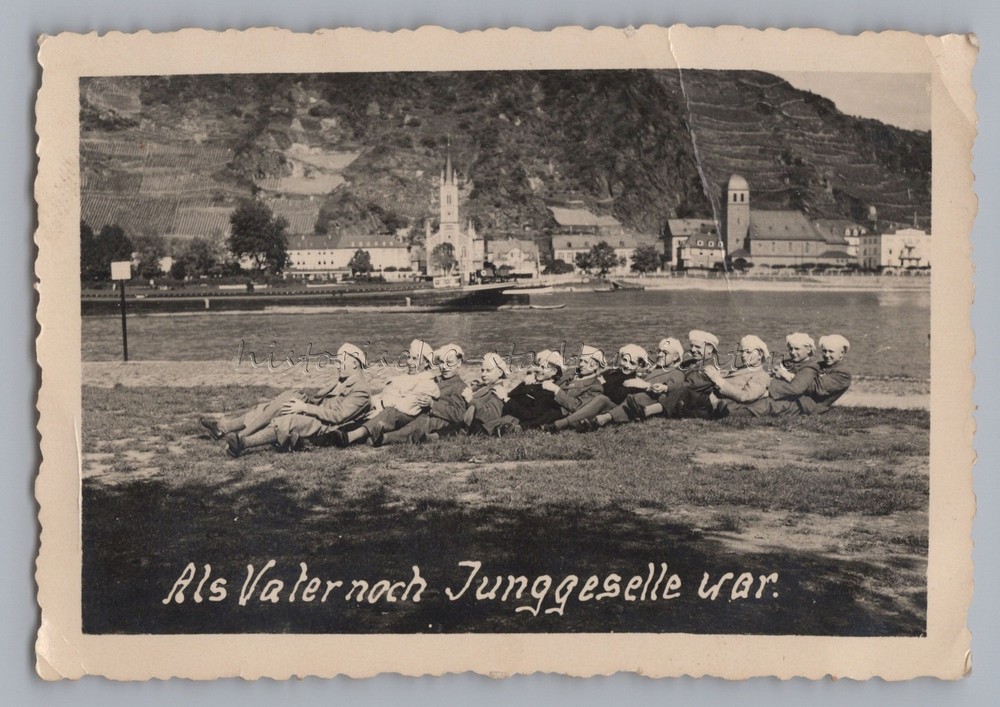 Sankt Goarshausen – ‘When Father Was a Bachelor’ Cargo Ship – Old Photo