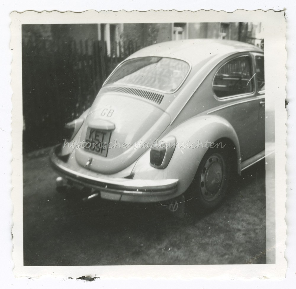 VW Beetle Beetle Car Number Plate UK Great Britain – Old Photo 1960s