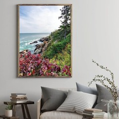 Coast of Maine Wall Art Print, Acadia National Park Photography, Fall Colors