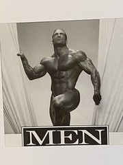 Rare Jim French framed sexy male physique gay interest 90s 12×12