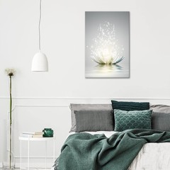 Lotus Floral Canvas Prints Art for Zen Office Wall Art Meditation Pictures Mo…