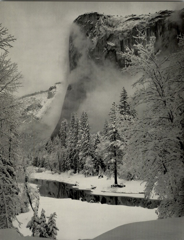 1950 Ansel Adams El Capitan Winter Yosemite National Park Art Photo Gravure