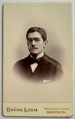 orig. CDV photo photograph picture old Mr. Man fashion around 1895 Larm Bergen Norway