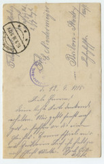 86002 – Valley in front of misty mountains – Photo as field postcard, 15.9.1918
