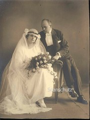 um1900, Hochzeitspaar, ca.22 x16 cm, schw-weiß, auf Karton, Atelier ohne Hinweis