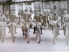 Original Fine Art Modern Reprint of Antique Photograph Motorbikes at Rosenbergs