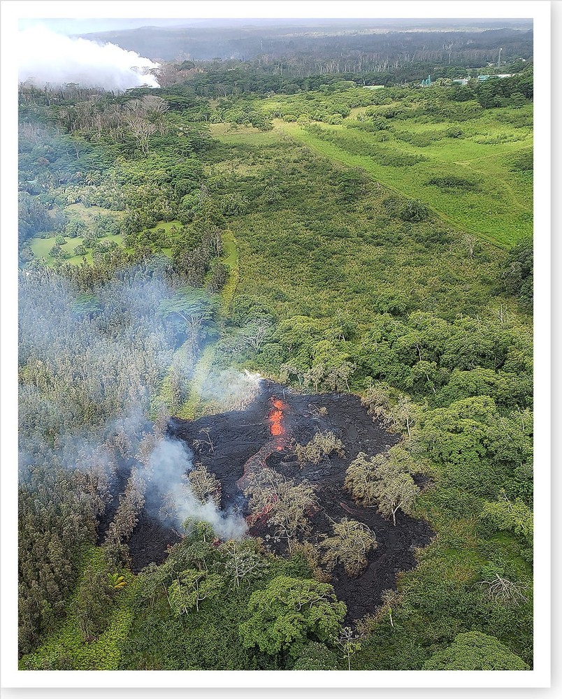 Kilauea Volcano Fissure 16 Aerial View 2018 Silver Halide Photo