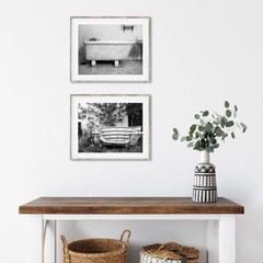 Set of TWO – Bathroom Bear Claw Tub Antique Bathtub Art Photography Print
