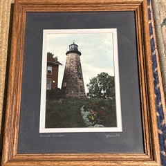Framed/ Matted/ Signed Genesee Charlotte Lighthouse Art Photograph JPalmer 1992