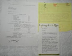 Signed Letter from Artist George A. Rizzo plus 9 Color Transparencies of his Art