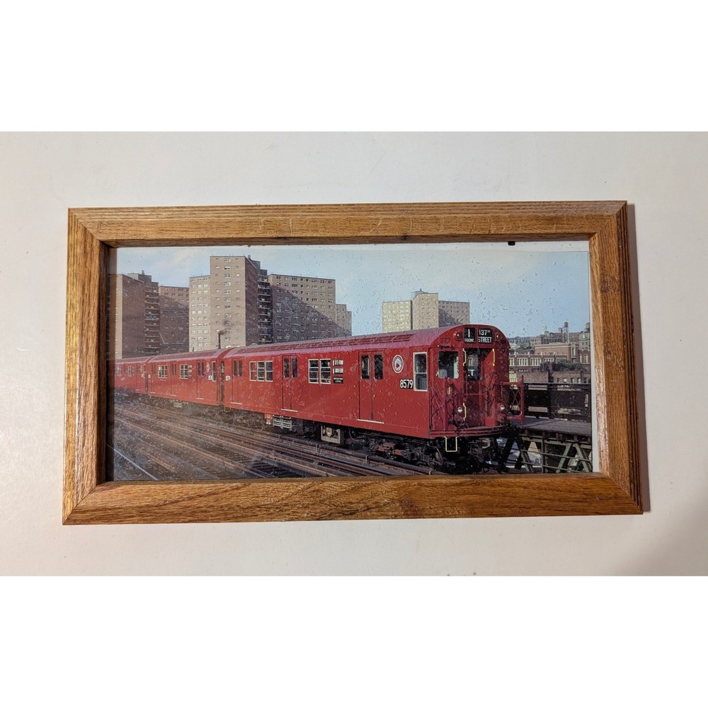 NYC Subway Train Photograph Framed New York City Subway Art 137th Street 13″x 8″