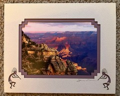 JAMES THOMSON Photo Grand Canyon Sunrise Mather Point South Rim Matted & Signed